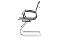 Krzesło konferencyjne Prestige Skid z podłokietnikami - czarny krzesło z podłokietnikami