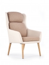 PURIO fotel wypoczynkowy beżowy / brązowy purio fotel wypoczynkowy beżowy / brązowy