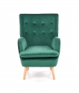 RAVEL fotel wypoczynkowy ciemny zielony / naturalny ravel fotel wypoczynkowy ciemny zielony / naturalny