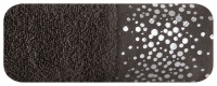 Ręcznik bawełniany z błyszczącym nadrukiem DORIN 04 70x140 Brązowy  