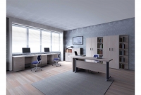 Regał narożny otwarty z półkami System biurowy meble biurowe 