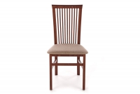 Krzesło drewniane Remin z tapicerowanym siedziskiem - Inari 23 / ciemny orzech drewniane krzesło do salonu