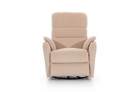 Rozkładany Fotel Amber z funkcją Relax - Tkanina fotel wypoczynkowy krem 