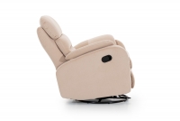 Rozkładany Fotel Amber z funkcją Relax - Tkanina kremowy fotel relaks 