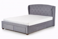 Łóżko tapicerowane Sabrina 160X200 popiel łóżko sypialniane 