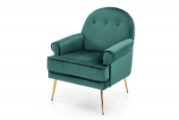 SANTI fotel wypoczynkowy ciemny zielony / złoty SANTI fotel wypoczynkowy ciemny zielony / złoty