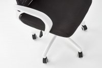 Fotel biurowy Socket z podłokietnikami - biały / czarny fotel biurowy z podłokietnikami