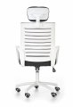 Fotel biurowy Socket z podłokietnikami - biały / czarny biały fotel z czarną tapicerką