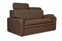 Sofa z funkcja spania Amber  sofa z brązowej ekoskóry 