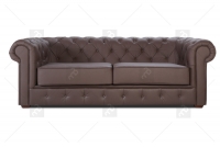 Sofa do salonu Cuba 3 - Skóra pikowana sofa nierozkładana