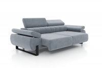 Sofa trzyosobowa z elektrycznie wysuwanym siedziskiem Verica III elekrtyczna sofa z metalowymi nóżkami 