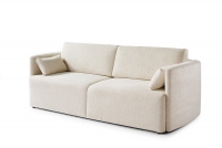Sofa z funkcją spania Ronda  jasna sofa w miękkim materiale 