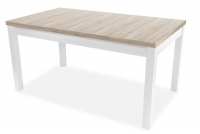 Stół rozkładany do jadalni 140-180x80 cm Werona na drewnianych nogach - dąb sonoma / białe nogi stół na białych nogach