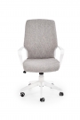 Nowoczesny fotel biurowy Spin 2 - beż / biały biały fotel biurowy