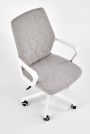 Nowoczesny fotel biurowy Spin 2 - beż / biały fotel do biura