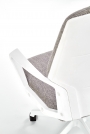 Nowoczesny fotel biurowy Spin 2 - beż / biały beżowy fotel biurowy