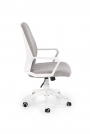 Nowoczesny fotel biurowy Spin 2 - beż / biały fotel biurowy z białymi elementami