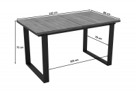 Stół rozkładany do jadalni Temir 140-200 - Biel Arktyczna  Stół rozkładany do jadalni Temir - wymiary