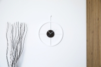 Stalowy zegar ścienny KAYU 42 Dąb wędzony w stylu Loft - Biały - 50 cm Stalowy zegar ścienny KAYU 42 Dąb wędzony w stylu Loft - Biały - 50 cm
