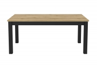 Stół do jadalni Olin 94 - 180x95 cm - dąb grand naturalny / czarny szeroki stół do jadalni
