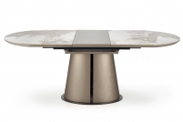 Stół rozkładany 160-200x90 Robinson - beżowy marmur / cappuccino / czarny stół rozkładany 160-200x90 robinson - beżowy marmur / cappuccino / czarny