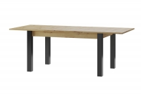 Stół rozkładany Lucas 40 - 140-210 cm - dąb artisan/czarny mat stół do jadalni loftowy