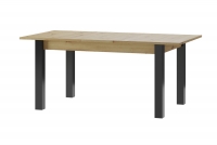 Stół rozkładany Lucas 40 - 140-210 cm - dąb artisan/czarny mat stół do jadalni