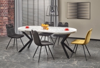 Stół rozkładany Peroni - biały marmur / czarny stół rozkładany peroni - biały marmur / czarny