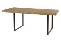 Stół rozkładany Pratto 40 z metalowymi nogami 140-200x90 cm - dąb rustical / czarne nogi stół loftowy