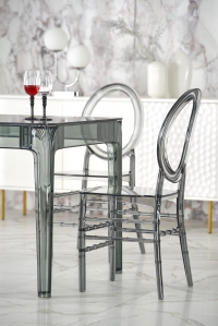 Stół z tworzywa sztucznego 120 Gomez - dymiony stół z tworzywa sztucznego 120 gomez - dymiony