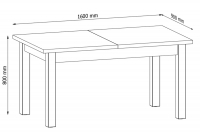 Stół rozkładany Montana - 160-203x90 cm  Rozkładany stół Montana do jadalni 160x90 