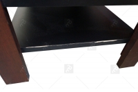 Stolik Vievien 41 - dąb barwiony na koniak/czarny mat - Outlet bok stolika