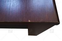 Stolik Vievien 41 - dąb barwiony na koniak/czarny mat - Outlet blat ławy