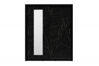 Szafa przesuwna In Box z lustrem 180 cm - czarny / royal black czarna szafa z lustrem