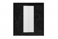 Szafa przesuwna In Box z lustrem 200 cm - czarny / royal black szafa w dekorze marmuru