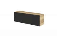 Wisząca szafka Loftia pozioma 120 cm - artisan / czarny mat wisząca szafka