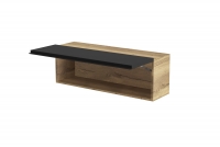 Wisząca szafka Loftia pozioma 120 cm - artisan / czarny mat szafka do pokoju dziennego