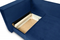 Tapczan/łóżko prawostronny rozkładany z pojemnikiem Maciek - niebieski welur Velluto 25 Tapczan/łóżko prawostronny rozkładany z pojemnikiem Maciek - niebieski welur Velluto 25