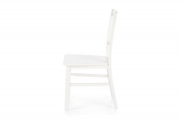 Krzesło drewniane Tucara z twardym siedziskiem - biały białe krzesło skandynawskie
