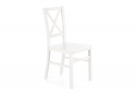 Krzesło drewniane Tucara z twardym siedziskiem - biały białe krzesło do salonu