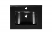 Umywalka ceramiczna Lava Black 80 czarna umywalka do łazienki