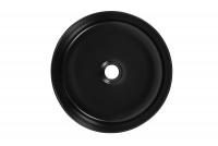 Umywalka ceramiczna nablatowa Simple 8 WHITE/BLACK  czarno biała umywalka 