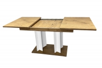 Stół rozkładany do salonu Lutaret - dąb lancelot/biały mat stół Lutaret rozkładanie