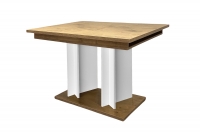 Stół rozkładany do salonu Lutaret - dąb lancelot/biały mat stół Lutaret złożony