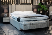 Szafka nocna Vertigo z szufladami 46 cm łóżko tapicerowane ze stolikiem