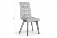Krzesło tapicerowane Modern 4 na drewnianych nogach - beż Salvador 02 / czarne nogi beżowe krzesło do jadalni