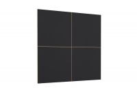 Zestaw 4 szt. paneli na ściane Celine - czarny mat czarne panele na ścianę