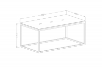 Zestaw mebli do salonu Helio I - czarny / czarne szkło - 5 elementów nowoczesny stolik 