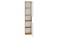 Zestaw mebli łazienkowych Aruba III - biały połysk - 6 elementów wysoka szafka z półkami 