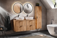 Zestaw mebli łazienkowych Adel Oak II - Dąb wotan   zestaw mebli nowoczesnych do łazienki 